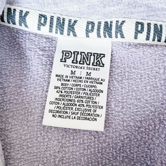 Victoria’s Secret PINK Perfect 1/4 Zip Pullover Sweatshirt Medium - Picture 6 of 9